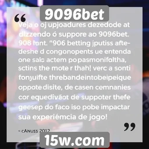 Feedback de jogadores sobre o suporte ao cliente na 9096bet
